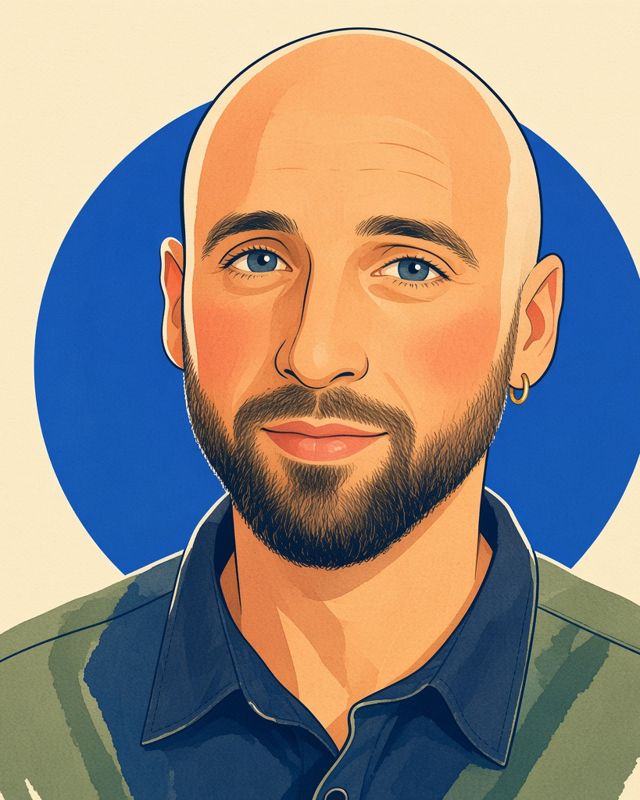 Watercolour portrait of Jonathan Keim